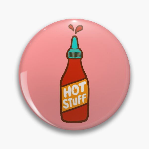 Item preview, Hot Stuff Hot Sauce Pattern in Peachy Pink designed and sold by evannave.
