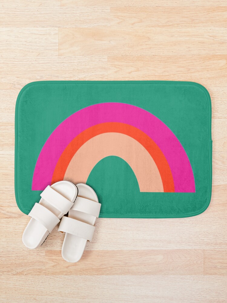 "Hot Pink, Orange and Peach" Bath Mat for Sale by Shannonbridger1