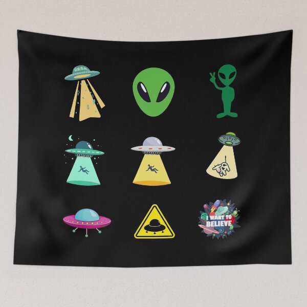 Item preview, UFO & Alien Sticker Pack designed and sold by ecdato.