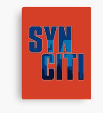 Syn Citi In Blue Canvas Print