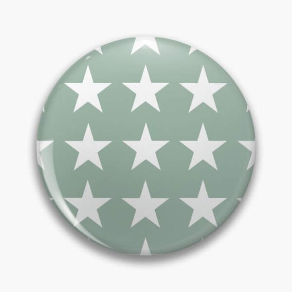 Item preview, Medium WHITE and MUTED GREEN STARS designed and sold by RachelMacht.