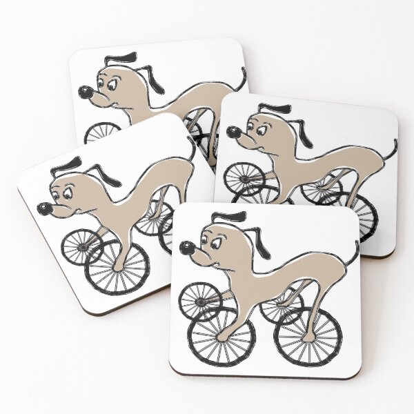 Item preview, Dog on wheels illustration designed and sold by Mack-Lahnee.