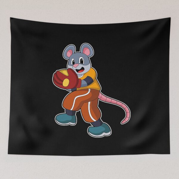 Item preview, Mouse at Baseball with Baseball glove designed and sold by Snabdesign84.