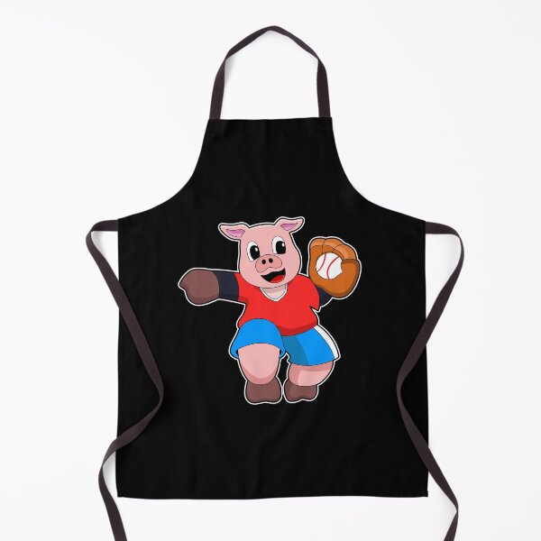 Item preview, Pig at Baseball with Baseball glove designed and sold by Snabdesign84.