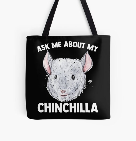 Funny Animal Shoulder I'm Just Chinchillin' Chinchilla Large Beach Tote Bag 