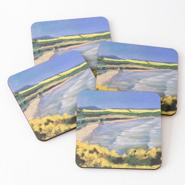 Item preview, Two Yellows - pastel of North East Scotland coast, Aberdeenshire  designed and sold by Carol Ann Taylor.