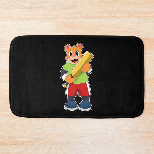 Item preview, Bear at Cricket with Cricket bat designed and sold by Snabdesign84.