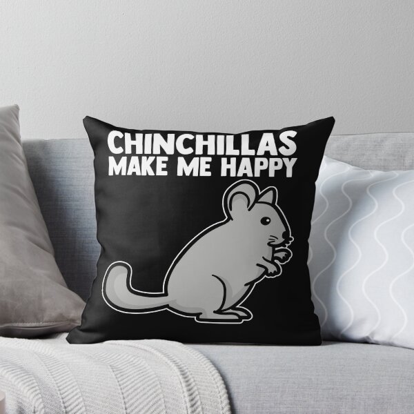 Item preview, Chinchillas Make Me Happy Rodent Pocket Pet Chinchillin designed and sold by Nessshirts.