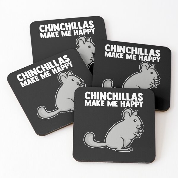 Item preview, Chinchillas Make Me Happy Rodent Pocket Pet Chinchillin designed and sold by Nessshirts.