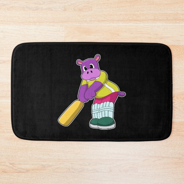Item preview, Hippo at Cricket with Cricket bat designed and sold by Snabdesign84.