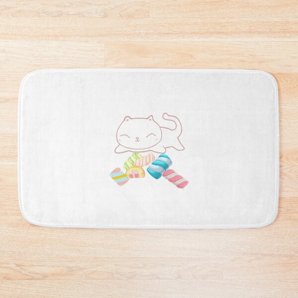 Item preview, Cute kitty cat on Marshmallows designed and sold by SuperKawaiiMoon.