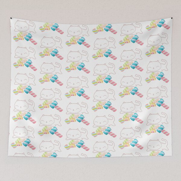 Item preview, Cute kitty cat on Marshmallows designed and sold by SuperKawaiiMoon.