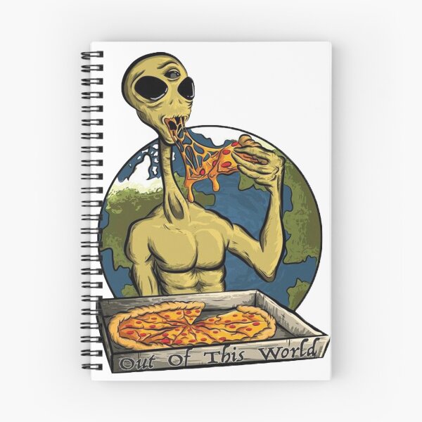 Item preview, Pizza Here Is Out Of This World Alien Eating Pizza Funny Alien Design designed and sold by Sofia Jackson.