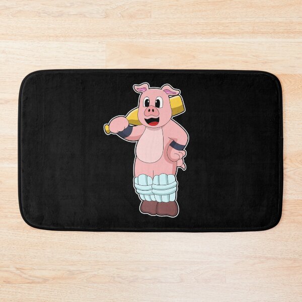 Item preview, Pig at Cricket with Cricket bat designed and sold by Snabdesign84.