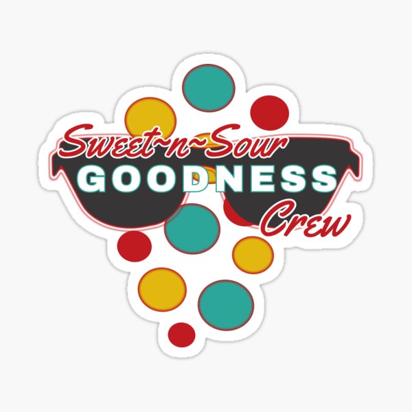 Sweet & Sour Goodness Crew | colorful dot accessories | Fun |Expressive Sticker