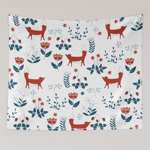 Item preview, Fox Floral Woods Pattern Design designed and sold by Youpattern.