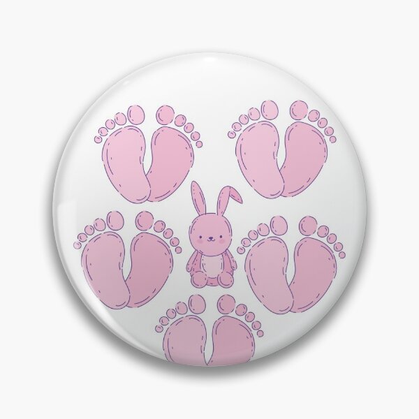 Item preview, Baby Foot Prints and Baby Rabbit  designed and sold by DINAH PHELMS ⭐ ⭐ ⭐ ⭐ ⭐.