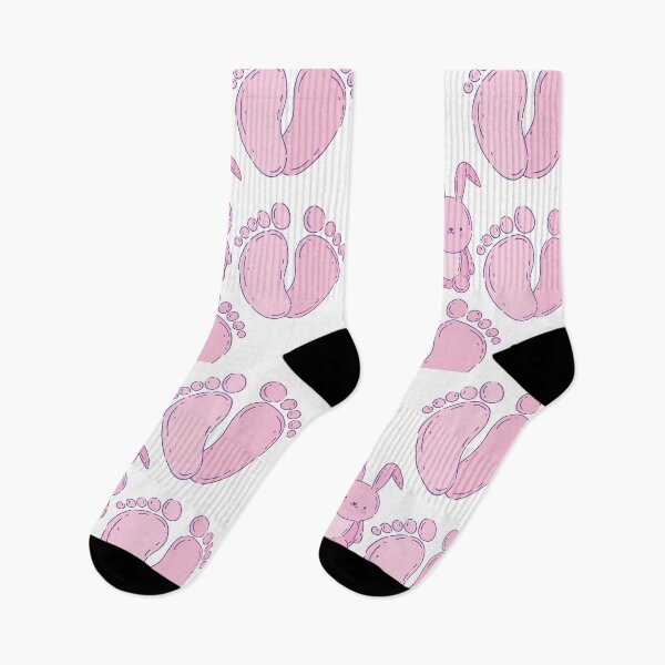 Item preview, Baby Foot Prints and Baby Rabbit  designed and sold by DINAH PHELMS ⭐ ⭐ ⭐ ⭐ ⭐.