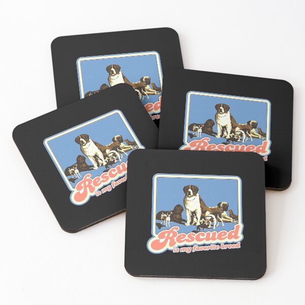 Item preview, Rescued Is My Favorite Breed Retro Vintage Dogs designed and sold by lawkeira11.