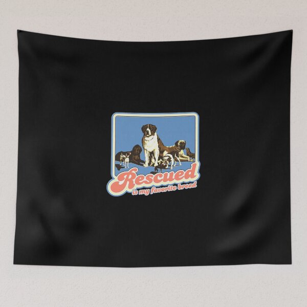 Item preview, Rescued Is My Favorite Breed Retro Vintage Dogs designed and sold by lawkeira11.