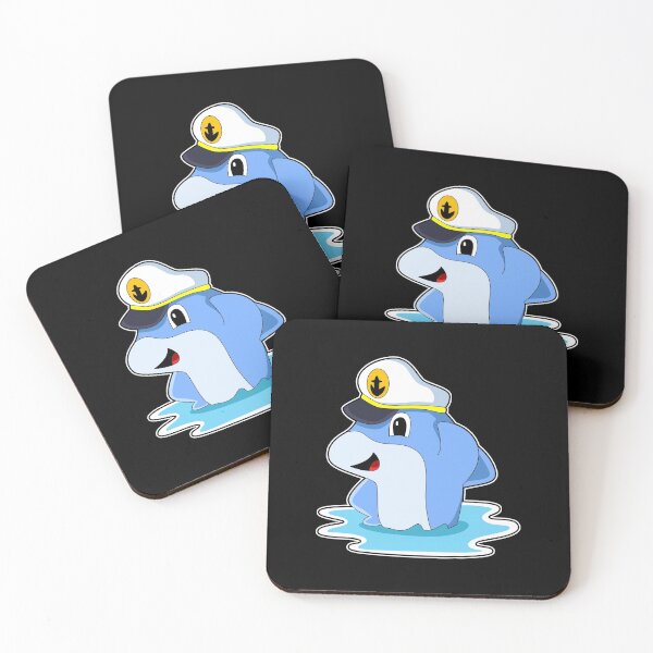 Item preview, Dolphin as Captain with Hat designed and sold by Snabdesign84.