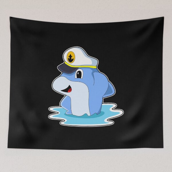 Item preview, Dolphin as Captain with Hat designed and sold by Snabdesign84.