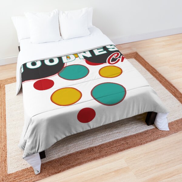 Sugar Free Goodness Crew | Colorful Dot Accessories |Fun | Expressive Comforter