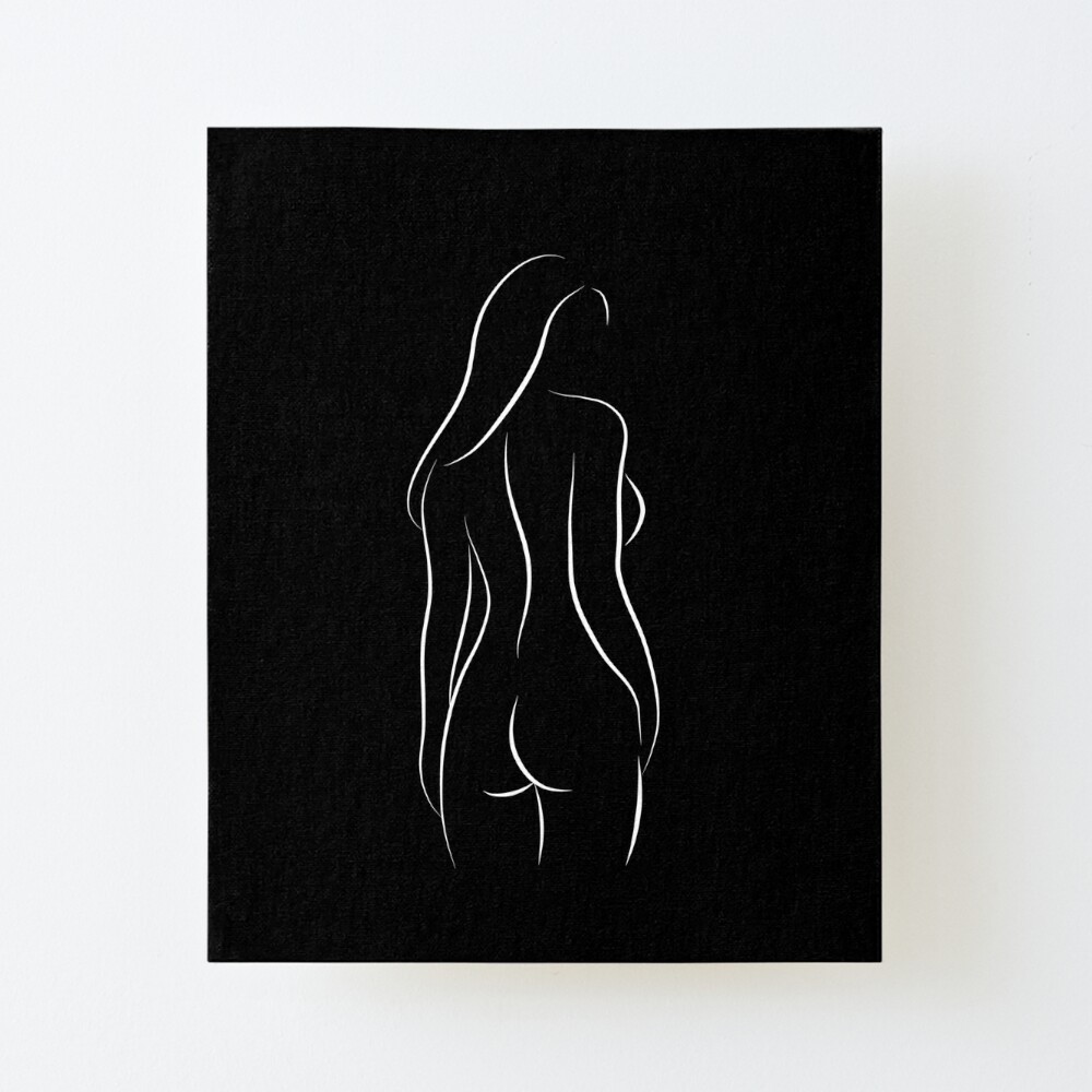 Minimalist Nude Line Art Woman Drawing - Easy On the Eyes Emma