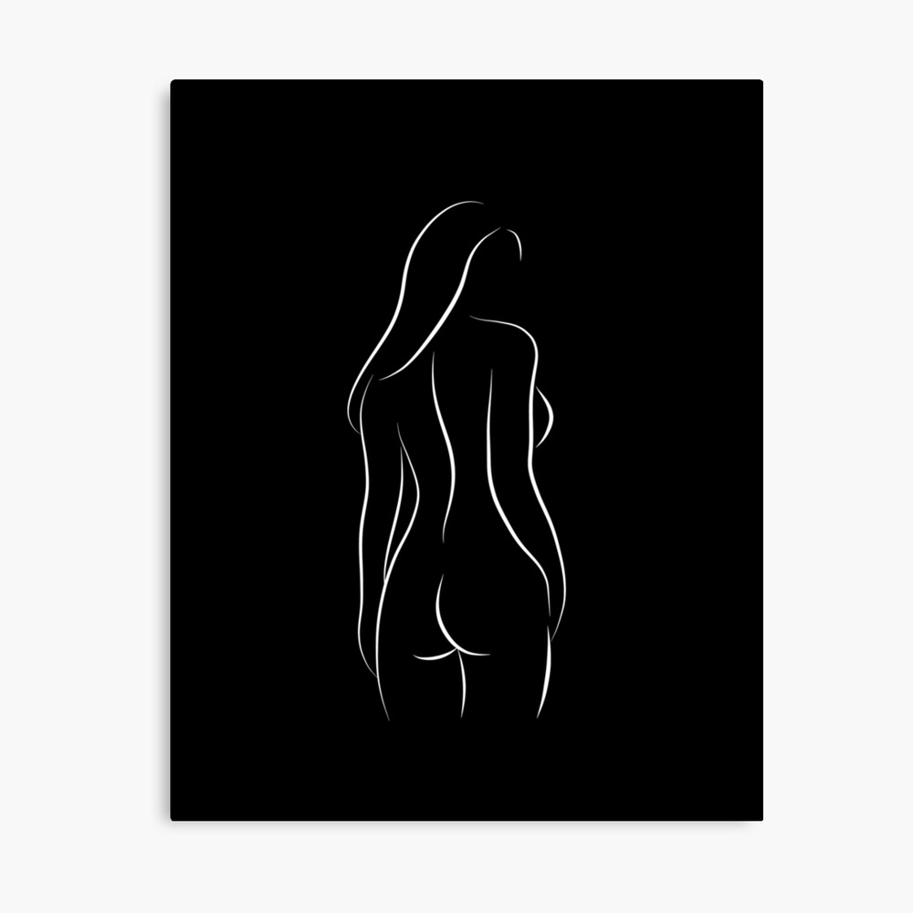 Minimalist Nude Line Art Woman Drawing - Easy On the Eyes Emma