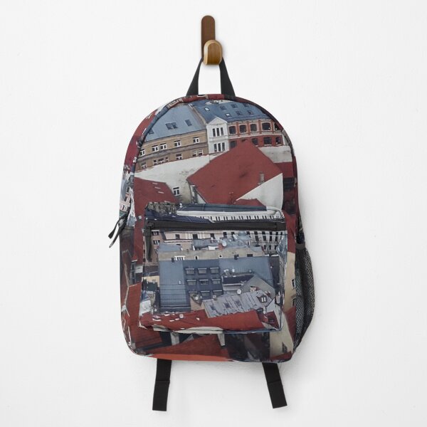 Item preview, Old Riga from above, old town brown, red city view. designed and sold by Club Nostalgic.