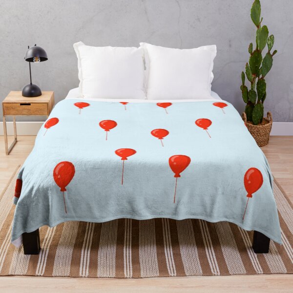 Item preview, Red balloon on blue background designed and sold by Jidapha.