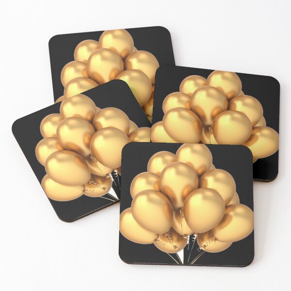 Item preview, gold balloons illustration, Balloon Gold illustration , Gold balloon designed and sold by Wagarabdallah.