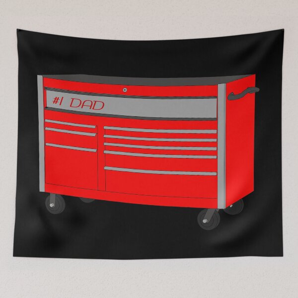 Item preview, #1 Dad Tool Box (Red & Gray) designed and sold by SquirrelPants87.