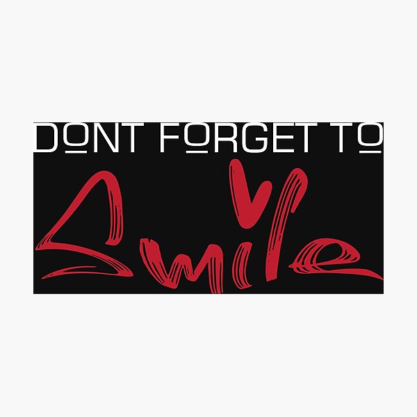 Aperçu de l'œuvre n'oubliez pas de sourire créée et vendue par HelloDaisynt.
