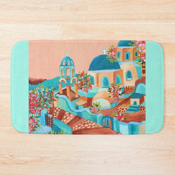Item preview, Sunkissed Santorini - Handillustrated Travel Inspired Print designed and sold by CrackPotByCPS.