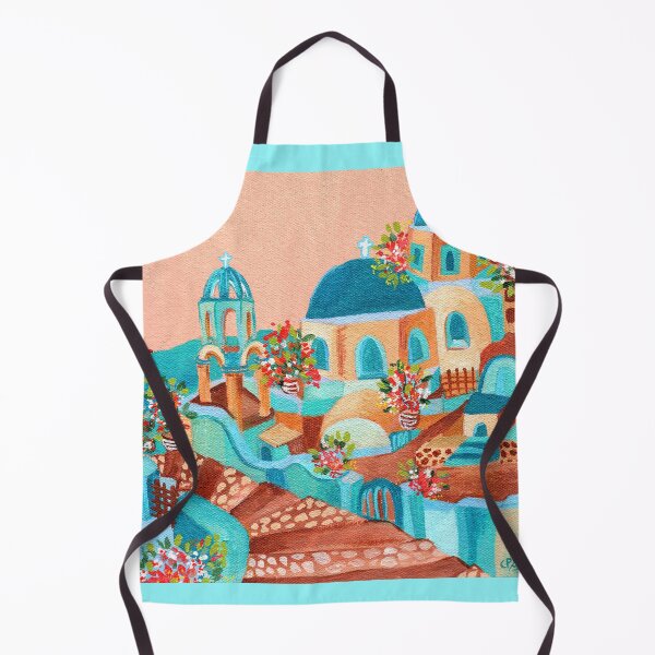Item preview, Sunkissed Santorini - Handillustrated Travel Inspired Print designed and sold by CrackPotByCPS.