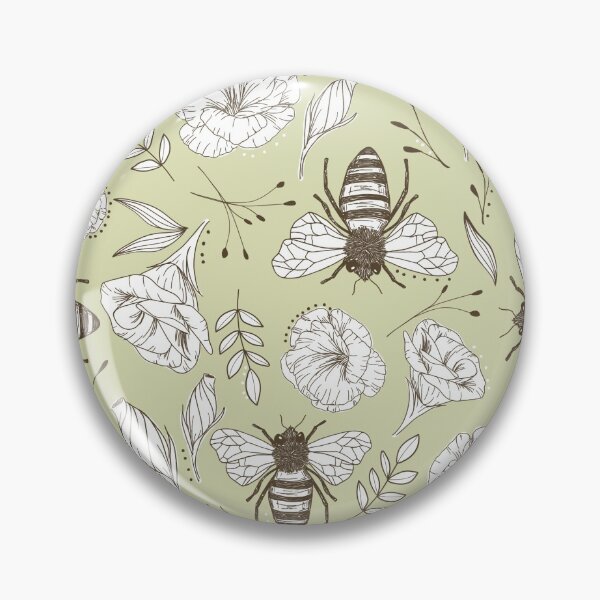 Item preview, Honey Bee and Lisianthus Pattern designed and sold by Laura Maxwell.