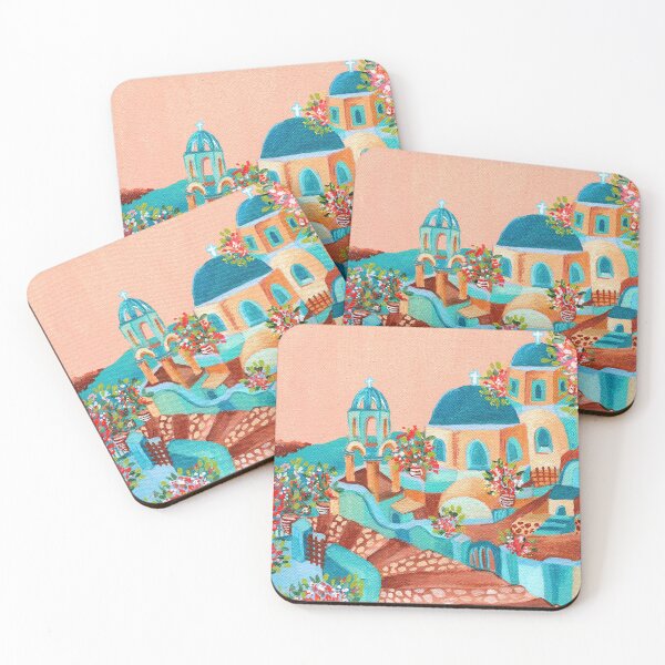 Item preview, Sunkissed Santorini - Handillustrated Travel Inspired Print designed and sold by CrackPotByCPS.