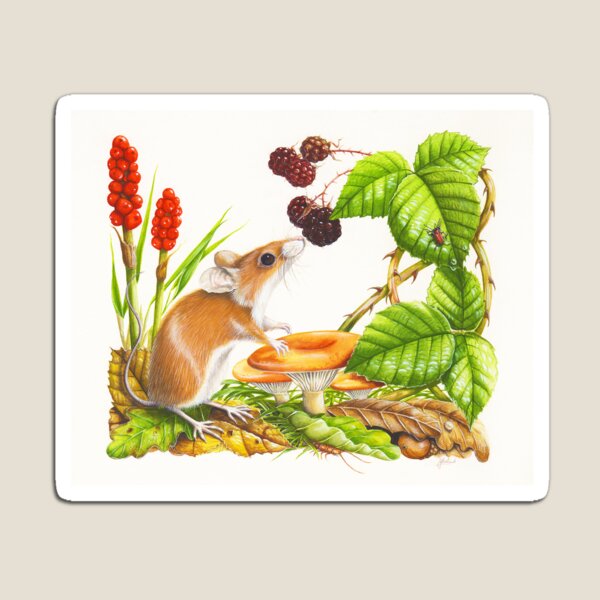 Wood Mouse Magnet