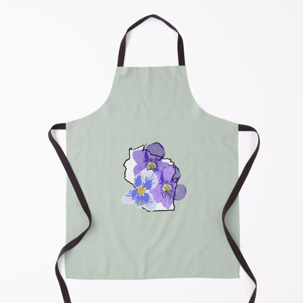 Item preview, Wisconsin State Outline with Common Blue Violet designed and sold by girljohnny.