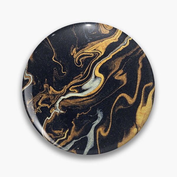 Item preview, gold white marble on black  designed and sold by cutecrazytshirt.