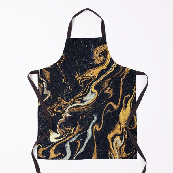 Item preview, gold white marble on black designed and sold by cutecrazytshirt.