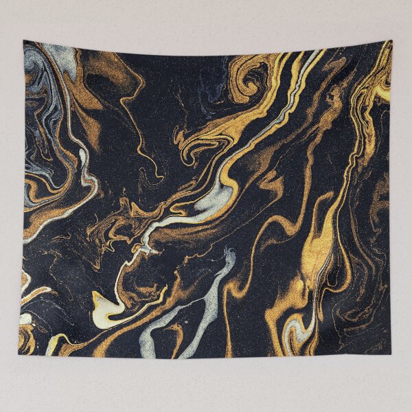 Item preview, gold white marble on black  designed and sold by cutecrazytshirt.