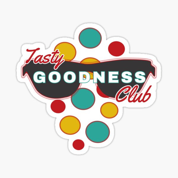 Tasty Goodness Club - | Colorful dot accessories | Fun | Expressive Sticker