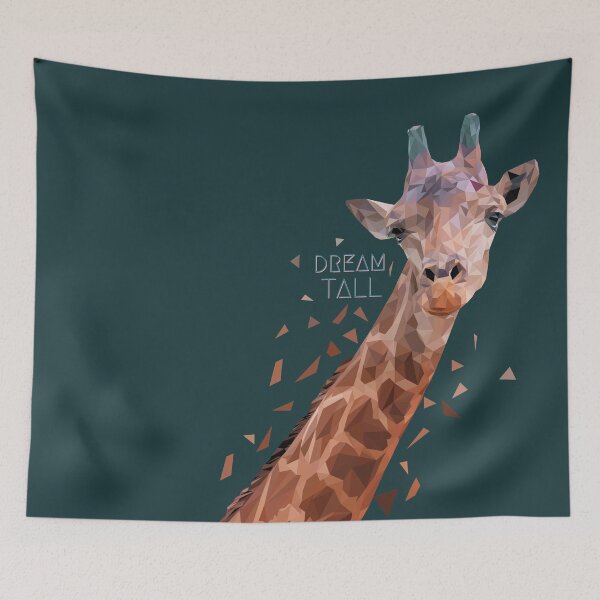 Item preview, Polygonal illustration art of giraffe. designed and sold by MOLZart.