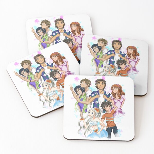 Item preview, Menma and her friends floral illustration designed and sold by Noemi Falcó Ilustraciones.
