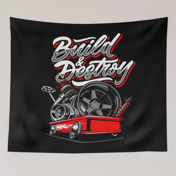 Artikelvorschau, Tuner Race Car T-ShirtBuild and Destroy entworfen und verkauft von HaReves.