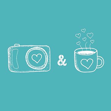 Artwork thumbnail, All I need is coffee and my camera - minimalist design by Fatamimosh