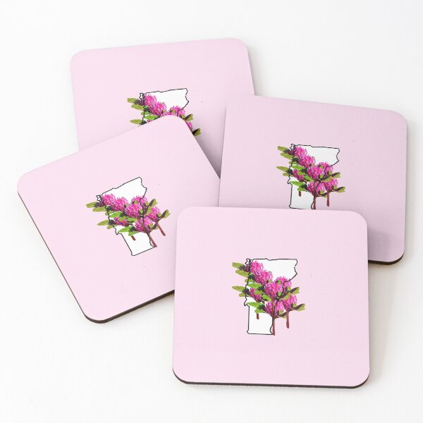 Item preview, Vermont State Outline with Red Clover Flower designed and sold by girljohnny.