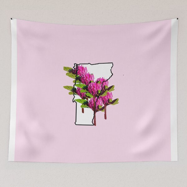 Item preview, Vermont State Outline with Red Clover Flower designed and sold by girljohnny.